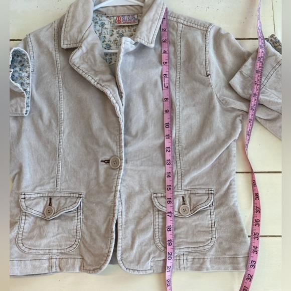 Bill Blass Corduroy Blazer Jacket Women's Petite Large Tan Y2k Preppy Vintage - Picture 6 of 8